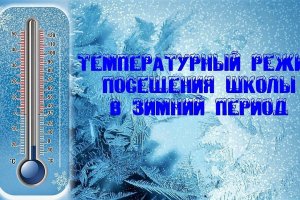 Температурный режим для ограничения посещения обучающимися общеобразовательных учреждений.
